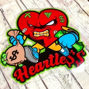 Heartless red Iron-on Stickers Heat Transfer Patches for clothes DIY
